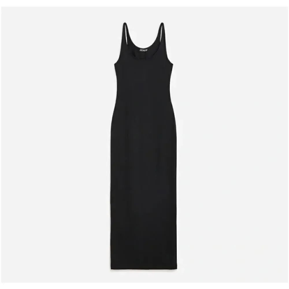 J.Crew Scoop Neck Long Knit Tank Dress in Black CA652 size XXL NWT